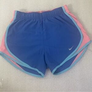 Nike Women's Tempo running shorts Dri-fit xs  blue with peach-pink